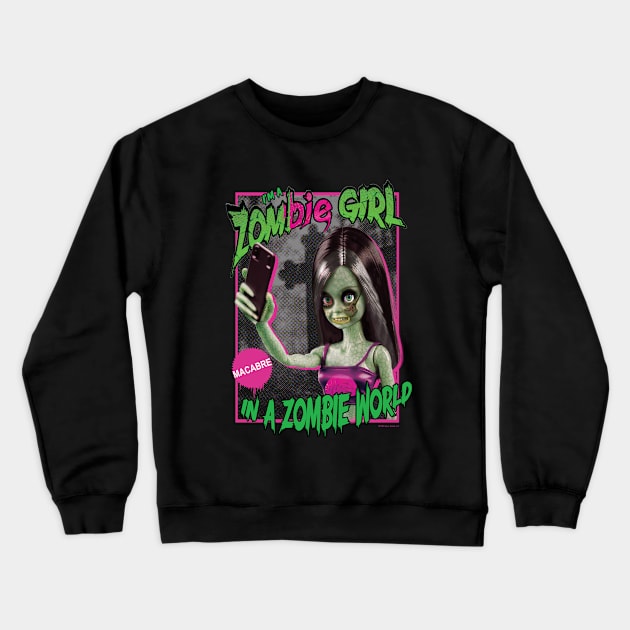 Zombie Girl Crewneck Sweatshirt by Daily Detour